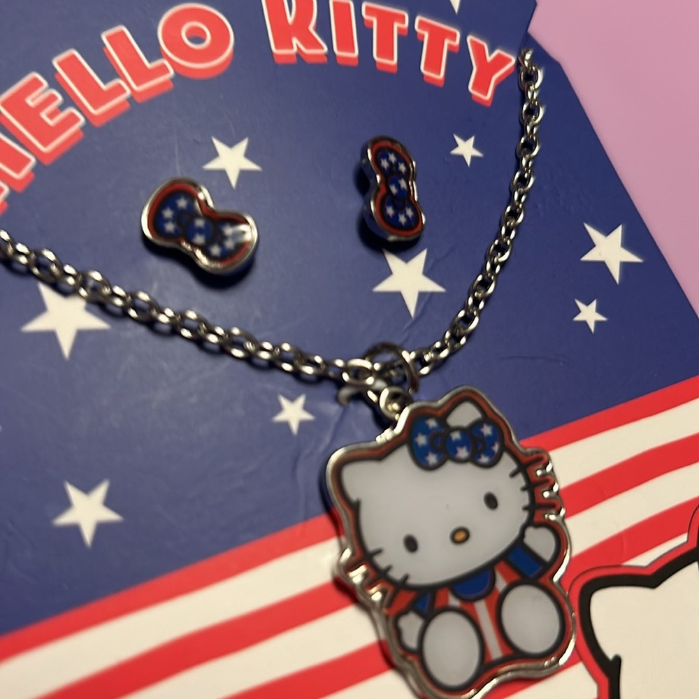 Hello Kitty Americana Jewelry Set NWT